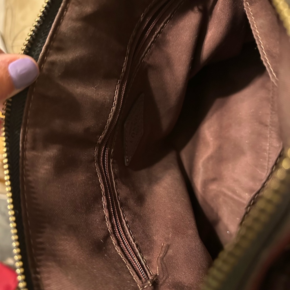 Fossil Burgundy Leather Handbag - Picture 6 of 12